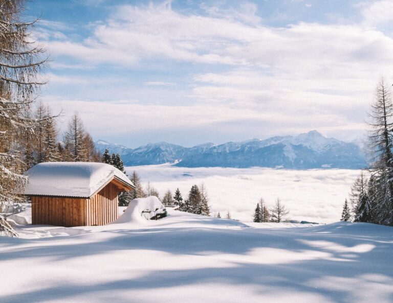 Hütte im Winter