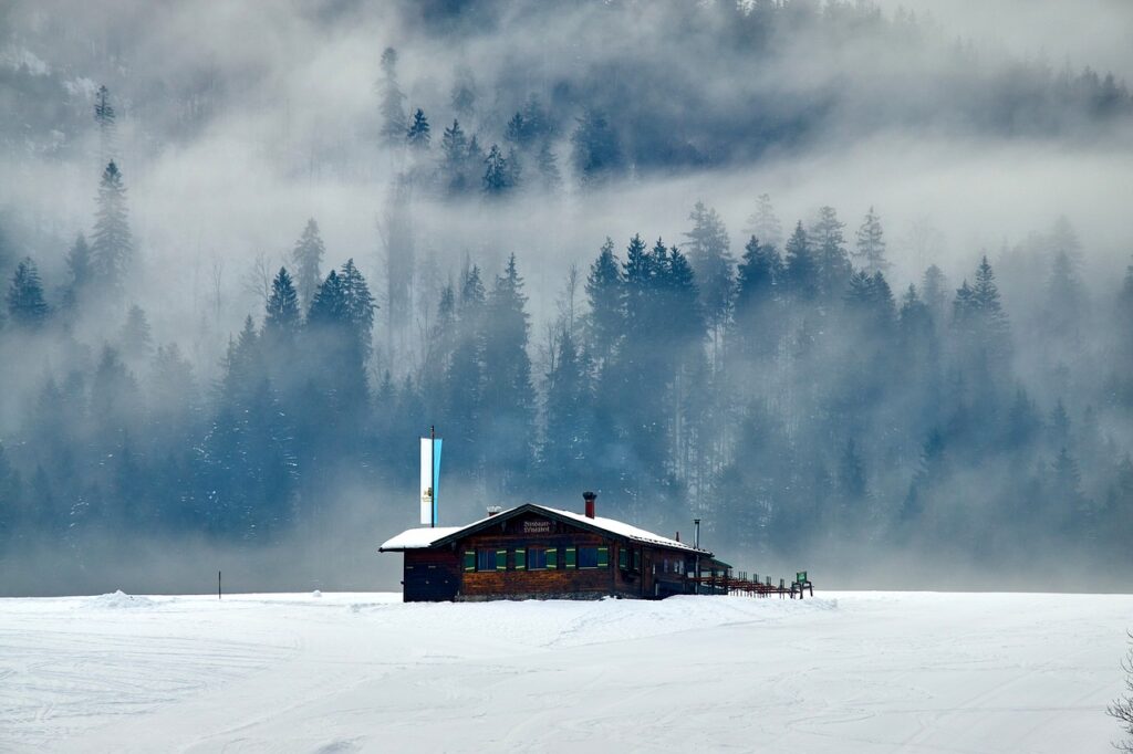 Hütte in den Westalpen